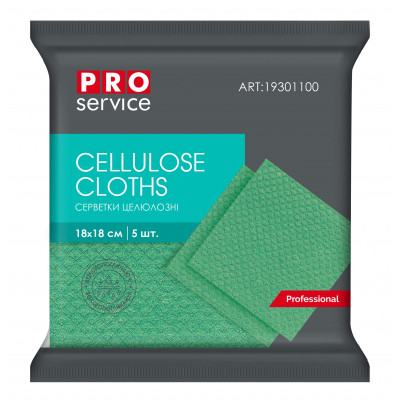 Салфетки для уборки PRO service Professional целлюлозные Зеленые 5 шт. (4823071625516) Винница - изображение 1