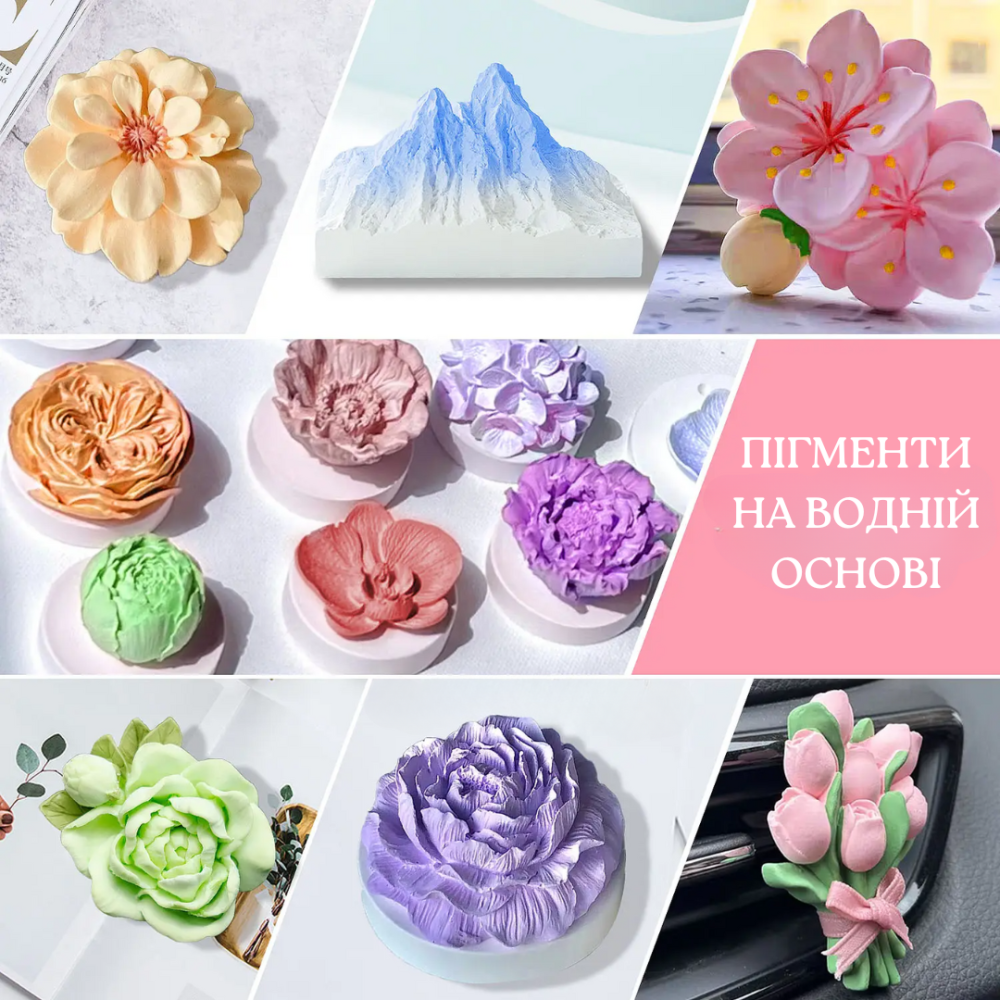 Жидкие пигменты для бетона, гипса и штукатурки, 15 цветов по 10 мл, водная основа Каменец-Подольский - изображение 5