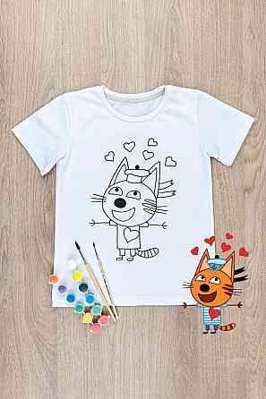 Футболка-розмальовка дитяча Коржик, Крохатушка одяг 134 Київ