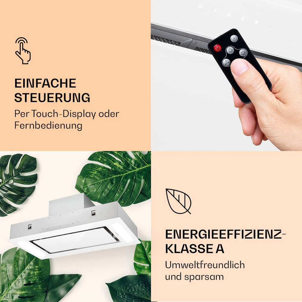 Потолочная вытяжка Remy 90 см 619 м³/ч 230 Вт 3 уровня дистанционного управления без сменного фильтра Белый Ровно - изображение 5