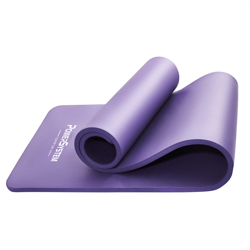 Килимок для йоги та фітнесу Power System PS-4017 NBR Fitness Yoga Mat Plus Purple (180х61х1) Луцьк - фото 3