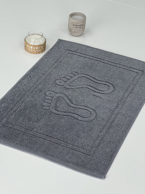 Махровий рушник для ніг Ideal Textile 50х70 килимок сірий 700 г/м2 (56861172) Чернівці - фото 3