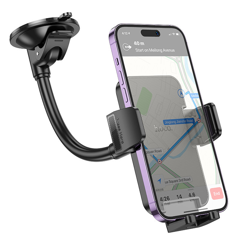 Автодержатель для телефона HOCO H38 Cheetah car holder(windshield) Black Киев - изображение 3