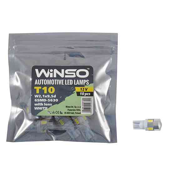 LED автолампа Winso 12V SMD T10 W2.1x9.5d, 10шт Киев