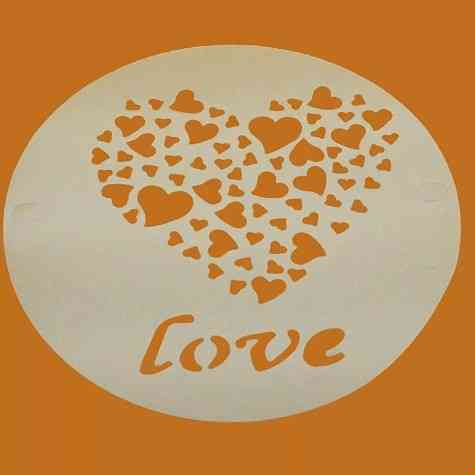 Набір трафаретів для чаю, кави і т. д. 5 штук - діаметр 23см, харчовий пластик Київ