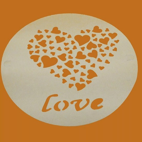 Набор трафаретов для торта, кофе и т.д. 5 штук - диаметр 23см, пищевой пластик Киев - изображение 2