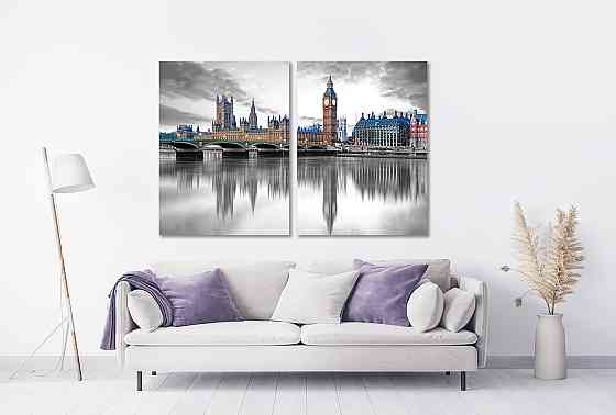 Модульная картина в гостиную / спальню   Лондон  TLV-2_098 70x102 см Киев