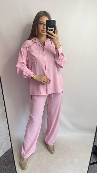 Костюм-трійка жіночий літній креп-жатка Зефірний XL-2XL Харків - фото 2