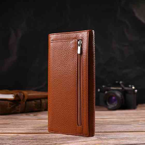 Надежный женский кошелек из натуральной зернистой кожи CANPELLINI 21712 Коричневый Киев