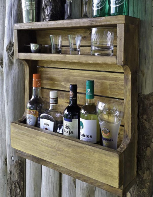 Настінна винна полиця "Ерімо" венге Миколаїв - фото 1