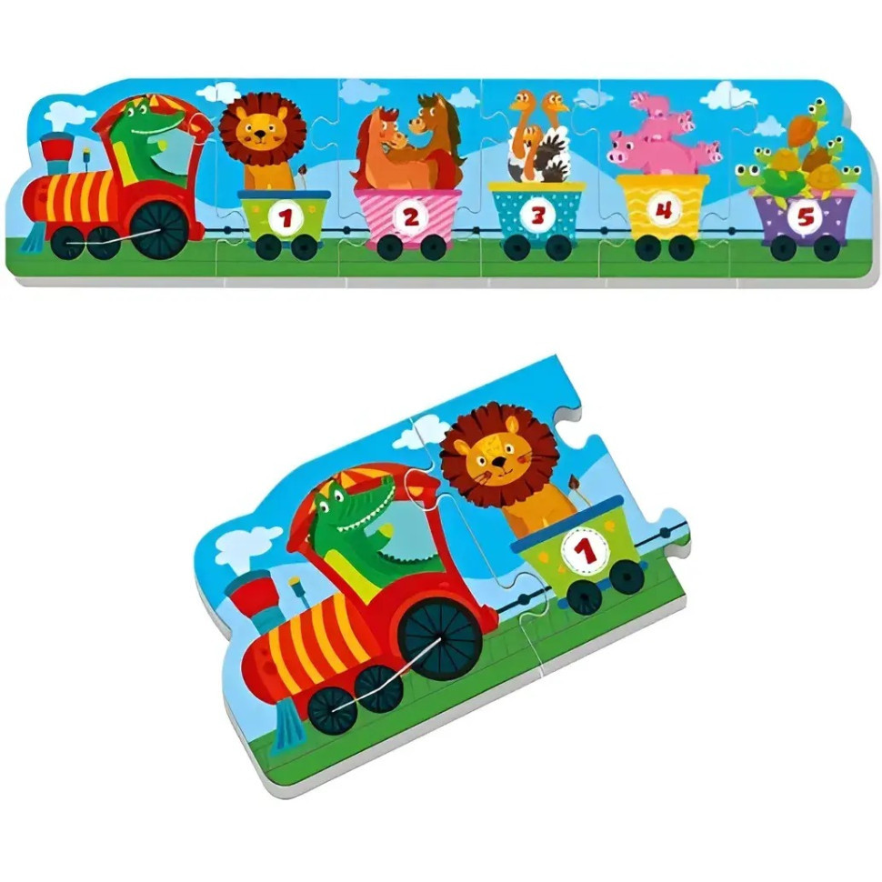 М'які розвиваючі бебі пазли "Веселий потяг" VT1106-95, 6 пазлів Вінниця - фото 2