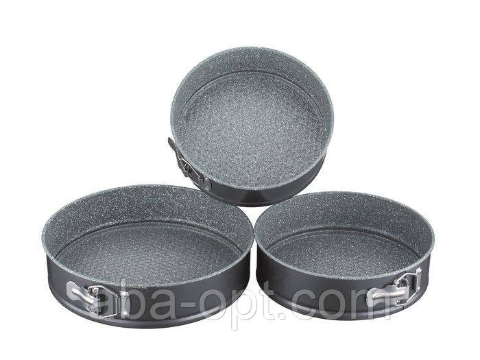 Форма антипригарная разъёмная круглая с гранитным напылением Ø 28 \ 26 \ 24 H 7 см (Набор 3 шт).Aba-Opt Одесса - изображение 1