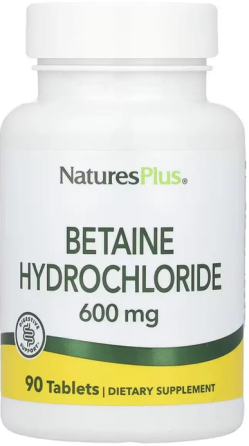 Бетаїна гідрохлорид Nature's Plus Betaine Hydrochloride 600mg 90 таб Київ