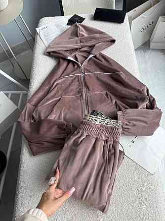 Женский утепленный велюровый костюм двойка на меху Мокко, 42/46 Одесса