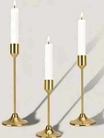 Підсвічники 3 шт мідного кольору Смела