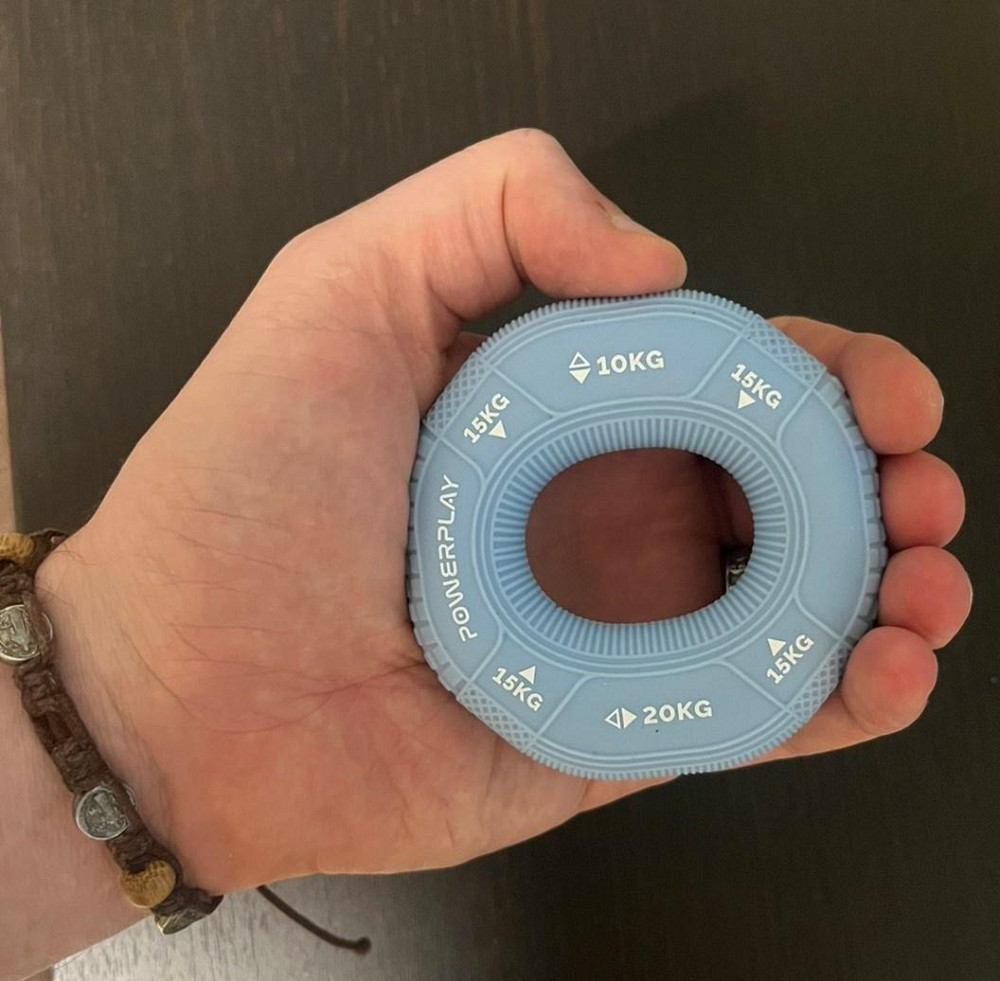 Еспандер кистьовий силіконовий PowerPlay PP-4331 Hand Grip Light 10-15-20 кг. Блакитний Київ - фото 2