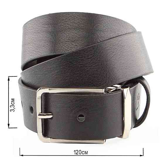 Ремінь чоловічий GRANDE PELLE 00249 шкіряний Чорний Київ