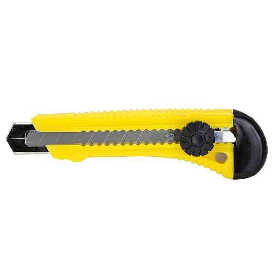 Ніж будівельний (пластиковий корпус) лезо 18 мм гвинтовий замок SIGMA (8211141) Київ