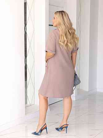 Літня муслінова сукня-сорочка "Erika" | Батал Капучіно, 50-52 Київ