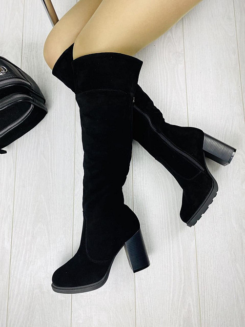 Чоботи жіночі Odzi C-9224 чорні (зима, замша натуральна) (4170) лише 40р. 40 Коломыя - изображение 1