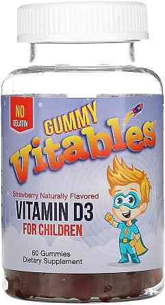 Витамин D3 для детей Vitables Vitamin D3 for Children 60 Vegetarian Gummies (Strawberry) Луцк