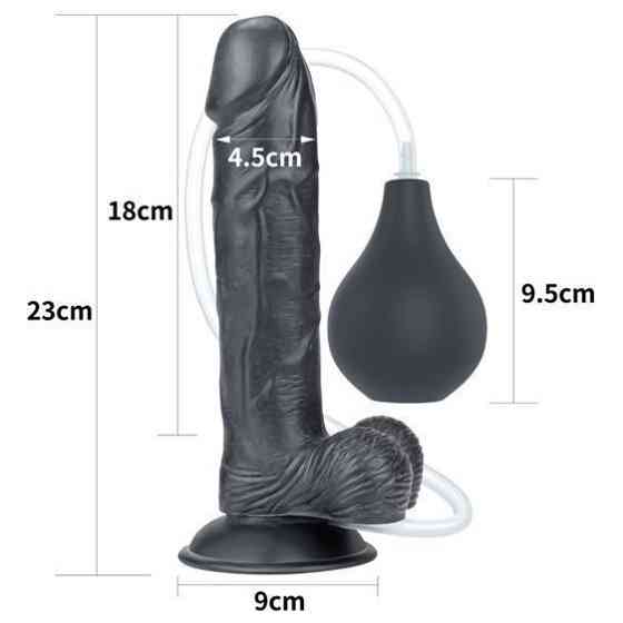 Фалоімітатор - Squirt Extreme Dildo 9" Black Sex Aura Київ