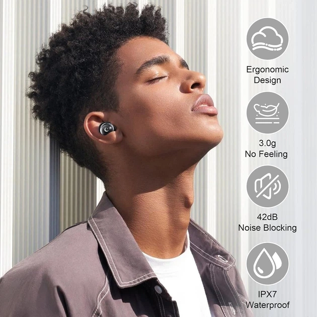 Бездротові навушники L8 Pro Bluetooth 5.4 із сенсорним Smart-дисплеєм, ANC шумозаглушенням, мікрофоном, для сну, Black Київ - фото 6