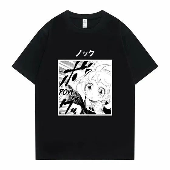 Футболка чоловіча з аніме принтом Сім'я Шпіона / Аня Розмір оверсайз (S/M/L) Чорний AnimeT1158 Дніпро