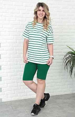 Костюм з велосипедками "Balance" оптом | Батал | Розпродаж моделі Зелений, 50-52 Київ