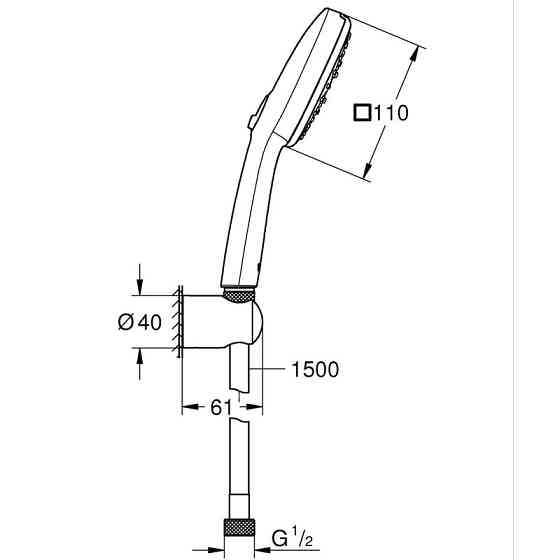 Душовий набір Grohe Tempesta Cube 110 3 режими Rain, Jet, Massage   ( 275882433 ) 35992 Харків