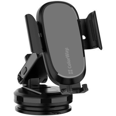 Універсальний автотримач ColorWay Dashboard Car Wireless Charger 15W Black (CW-CHAW037Q-BK) Вінниця - фото 8