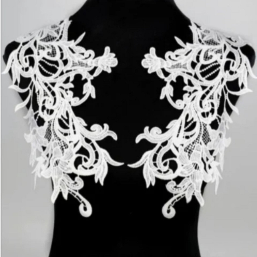 Аплікація нашивна для одягу ажурна біла Київ - фото 1