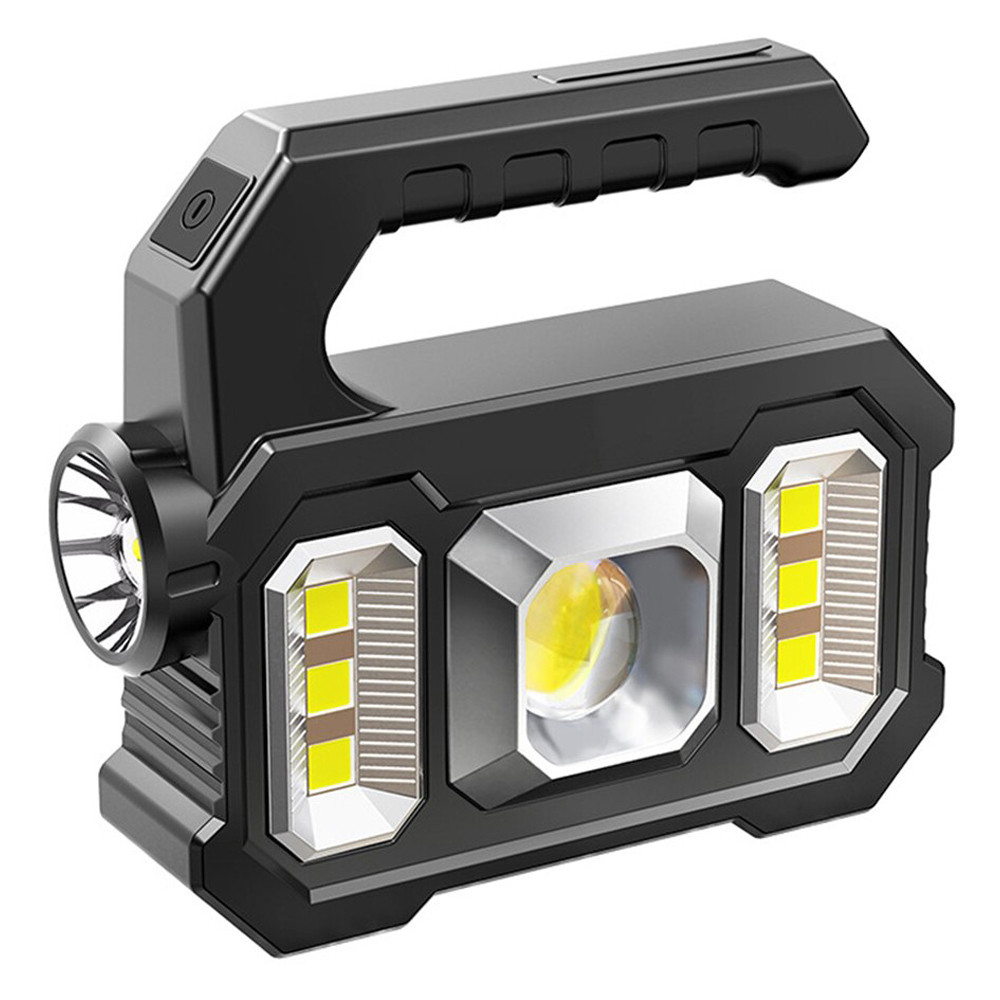 Світлодіодний ручний ліхтар Starnearby з акумулятором, на сонячній батареї (З сріблястою вставкою) Миколаїв - фото 2