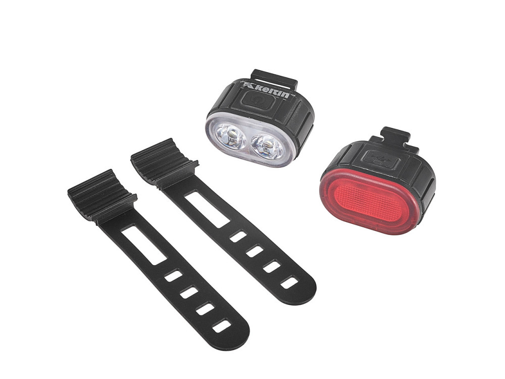 Велосипедні ліхтарики "Keltin" передній + задній USB світлодіодний водовідпорний IPX4 Київ - фото 3