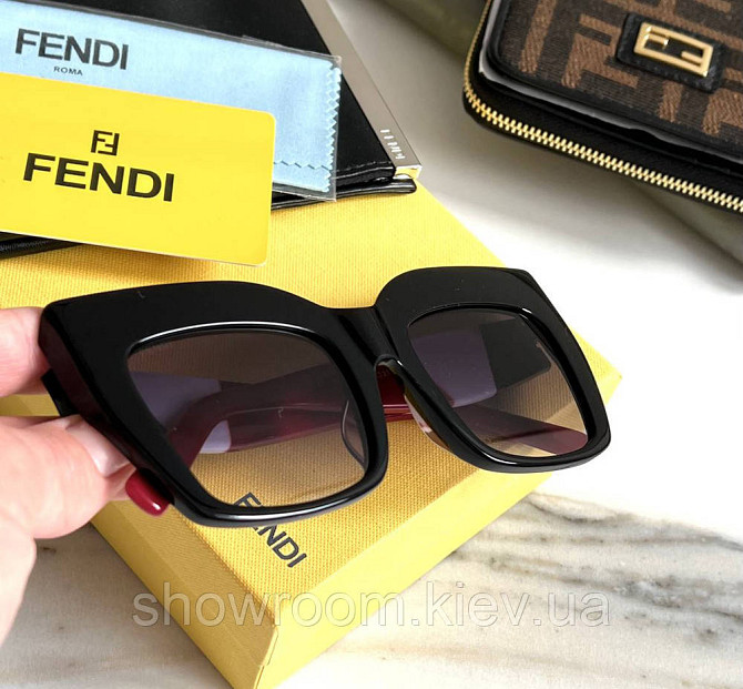 Жіночі сонцезахисні окуляри Fendi (1080) brown LUX Київ - фото 2