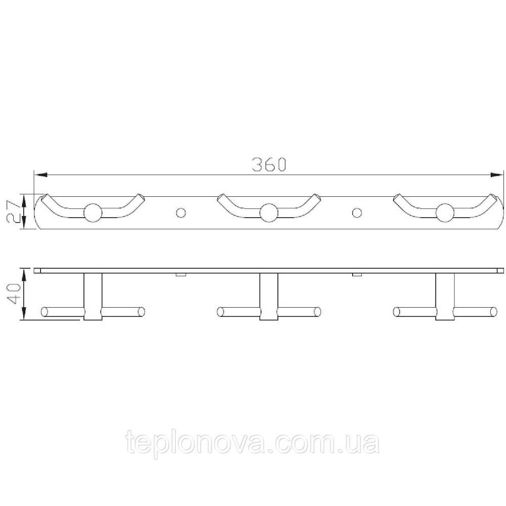 Планка з гачками Perfect Sanitary Appliances SP 8135 Чернівці - фото 2
