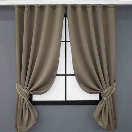 Комплект штор коротких VR-Textil Bagema Rvs № 1239ш 130х170 см 2 шт Молочный шоколад (35-0056) Киев