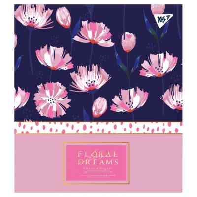 Тетрадь Yes А5 Floral Dreams 18 листов клетка (765182) Винница