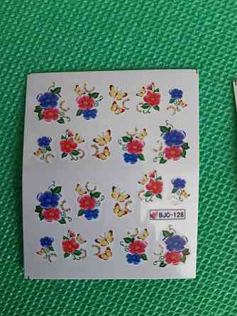 Водные наклейки цветочки и бабочки - размер стикера 6*5см, инструкция по применению есть в описании товара Киев