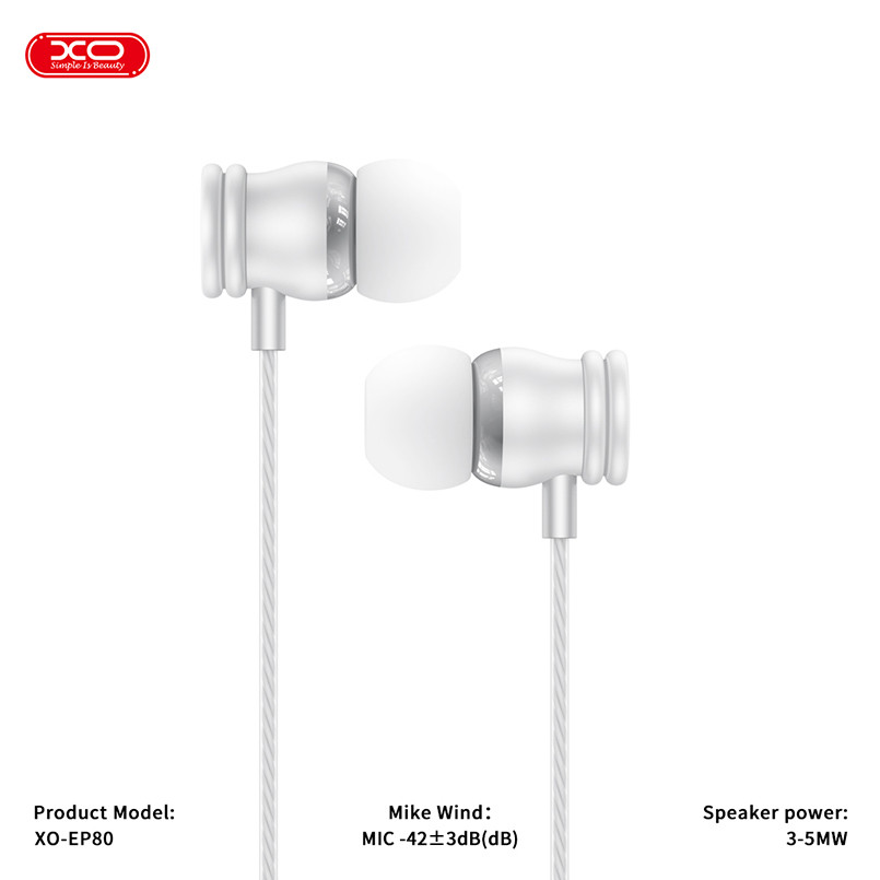 Навушники дротові XO EP80 In ear Type-C білі Львів - фото 3