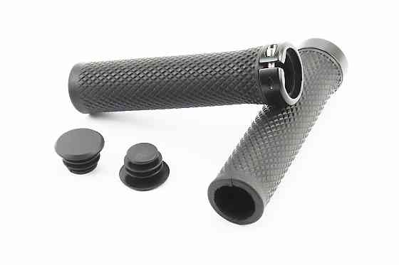 Ручки керма 130мм з затискачем Lock-On, чорні TPE-092 Київ