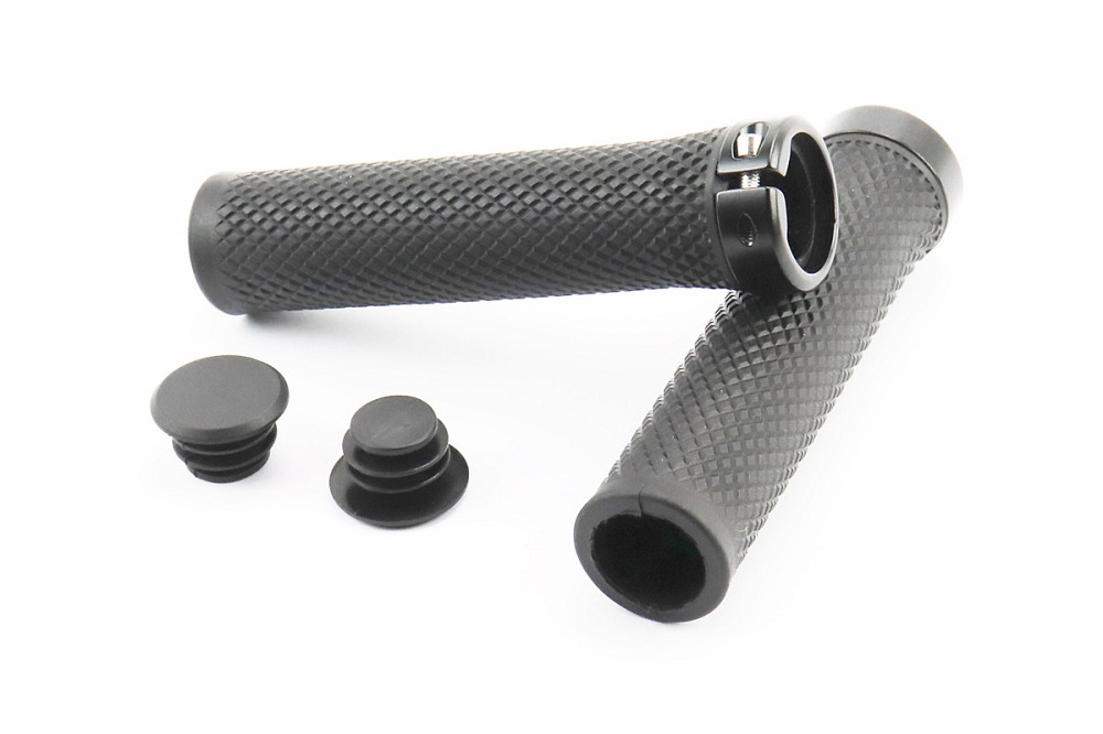 Ручки керма 130мм з затискачем Lock-On, чорні TPE-092 Київ - фото 1