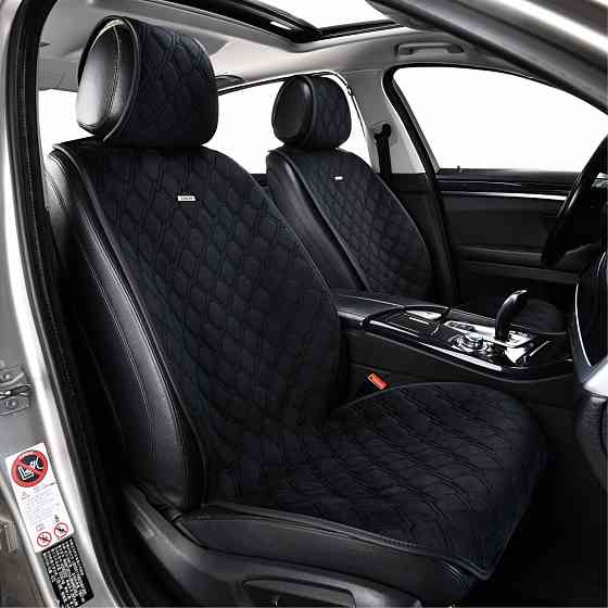 Преміум накидки для передніх сидінь CarLife Turbo, black 2шт Львів