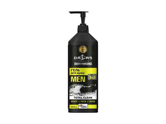 Шампунь-гель д/душу Чоловічий 3в1 Total Clean 1л ТМ Dalas   Solmir Київ