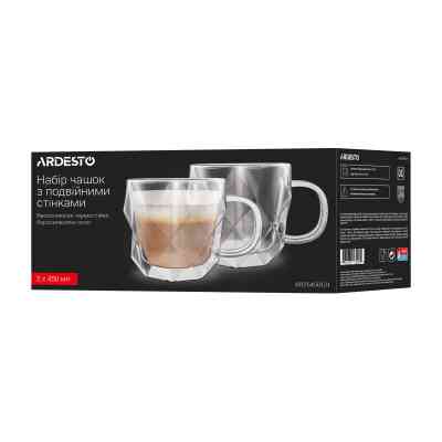 Набір чашок Ardesto BCH 450 мл 2 шт прозорий (AR2645BCH) Вінниця