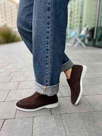 KATI SHOES Коричневі лофери жіночі з натуральної замші весняні на низькому ходу р. 36-40 (6065) Коломия