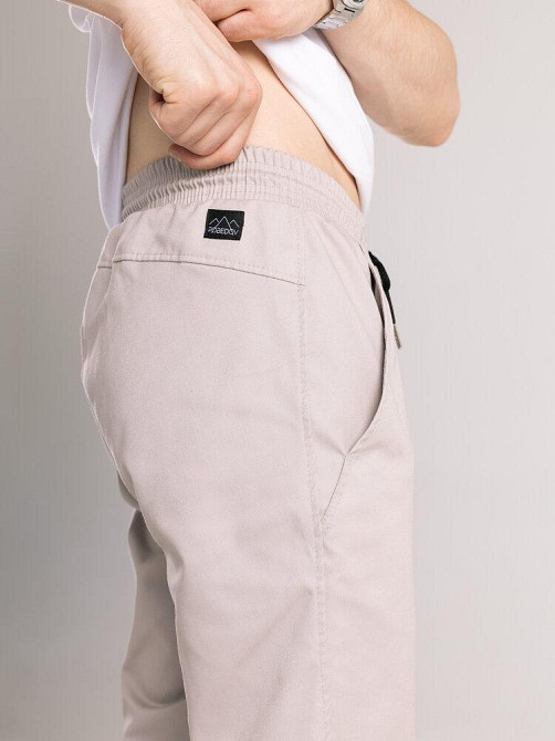 Мужские бежевые брюки демисезонные котоновые прямого кроя Pobedov Step Киев - изображение 6