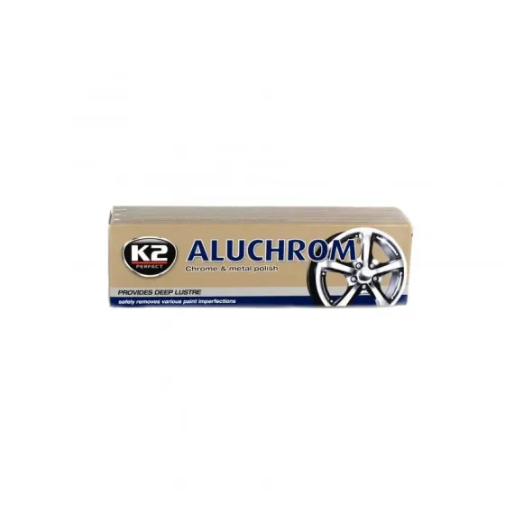 Паста для полірування хромованих деталей K2 Aluchrom 120 г Ковель