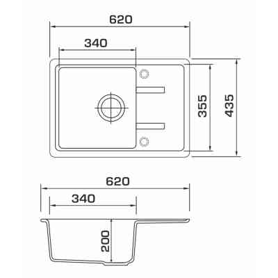 Мийка кухонна GRANADO PALMA marron (gr2006) Вінниця