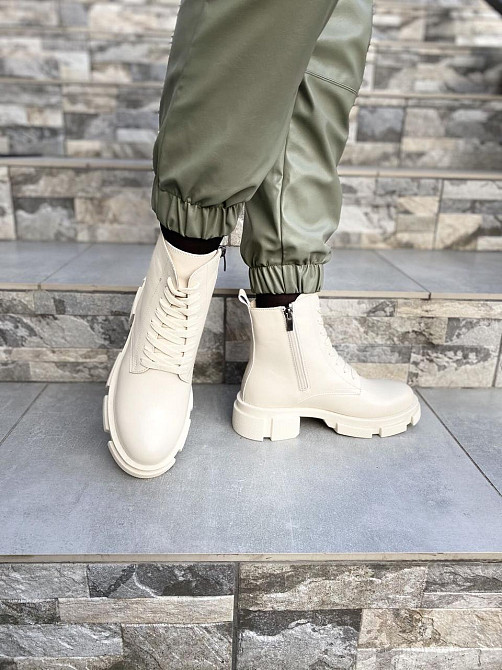 Черевики жіночі GREMMY бежеві натуральна шкіра зима 37р.38р.40р. (4206) Коломия - фото 7